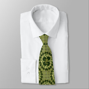 Cravate Lucky Green Motif Shamrock