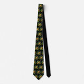 Cravate Lucky Horseshoe Gold Coins et Clover Motif (Devant)