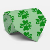 Cravate Lucky Irish St. Patricks Day Shamrock vert (Roulé)