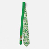 Cravate Lucky Leprechaun Shamrock vert double face (Dos)