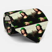 Cravate Lucky Mona Lisa St. Patrick's Day (Roulé)
