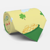 Cravate Lucky Rainbow Gold Coin St. Patrick's Day Cadeau (Roulé)
