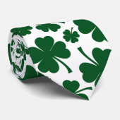 Cravate Lucky St. Patricks Jour Quatre Feuilles Clover (Roulé)
