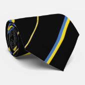Cravate L'Ukrainien barre le drapeau (Roulé)