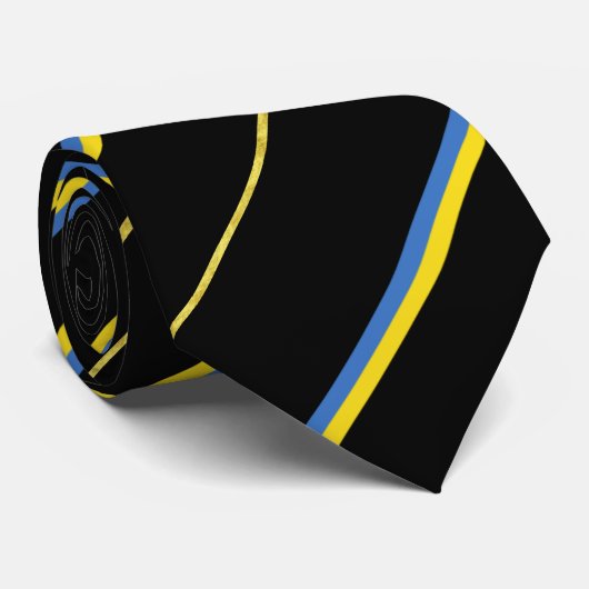 Cravate L'Ukrainien barre le drapeau (Roulé)