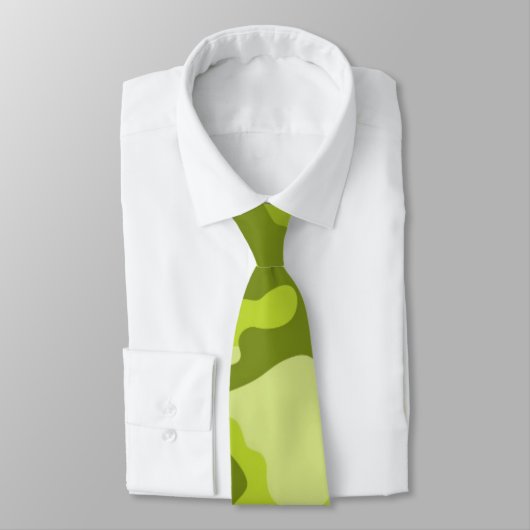 Cravate Lumière, Camo vert citron, Camouflage (Attaché)
