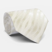 Cravate Lumière noble texturée beige et blanc (Roulé)