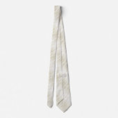 Cravate Lumière noble texturée beige et blanc (Dos)