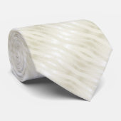 Cravate Lumière noble texturée beige et blanc (Roulé)