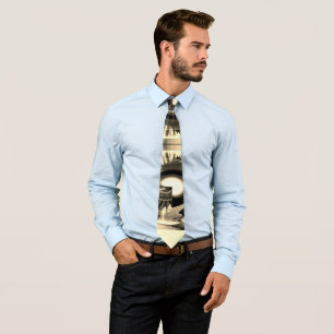 Cravate Lumière sur la lune pour hommes mode