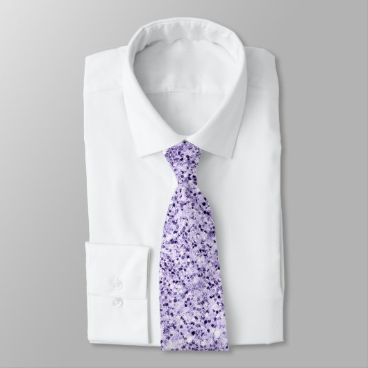 Cravate Lumière ultra violette paillettes violettes scinti (Attaché)