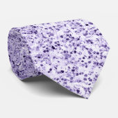 Cravate Lumière ultra violette paillettes violettes scinti (Roulé)