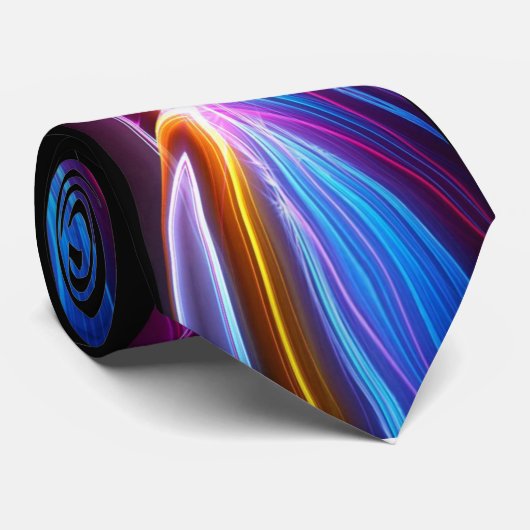 Cravate Lumières d'arc-en-ciel de l'aurore (Roulé)
