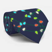 Cravate Lumières de Noël multicolores (Roulé)
