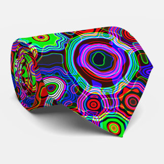 Cravate Lumières néon disco psychédéliques groovy
