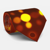 Cravate Lumières orange (Roulé)