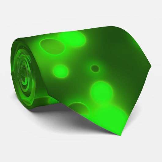 Cravate Lumières vertes (Roulé)