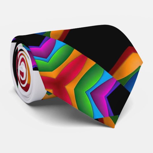cravate lumineuse de couleur d'arc-en-ciel (Roulé)