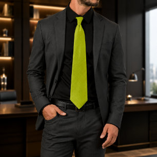 Cravate Lumivern Lime Green Micro Motif