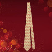 Cravate Lunar New Year Red Horse n Clouds on Gold Pattern