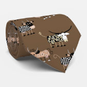 Cravate lunatique de motif de vache (Roulé)