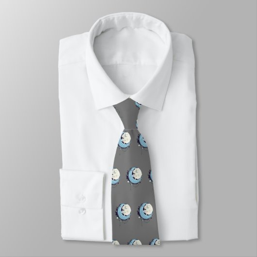 Cravate Lune bleue (Attaché)