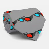 Cravate Lunettes 3D Rétro Graphique (Roulé)