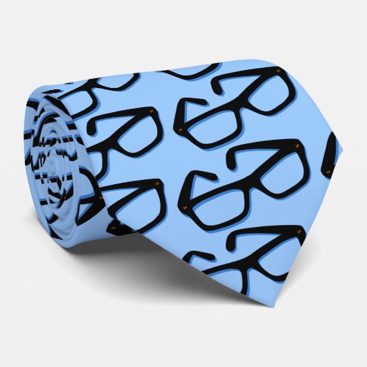 Cravate Lunettes Nerd cool (Roulé)