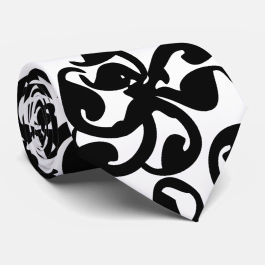 Cravate Lung Surfactant Tie B&W (Roulé)