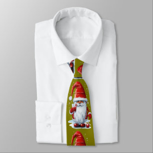 Cravate Lutin nordique tenant un verre de jus de grenade