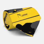 Cravate Lutte jaune nommée personnalisée (Roulé)