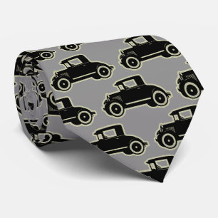 Cravate Luxe Elegant Moderne Voiture Noir Or