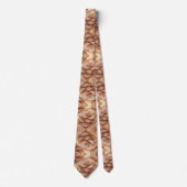 Cravate Luxe Faux Soie | Col Rose Gold Geode (Devant)