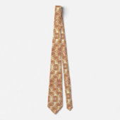 Cravate Luxe Faux Soie | Col Rose Gold Geode (Devant)