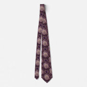 Cravate Luxe Soie Façon | Tie Profond en Prune + Géode d'O (Dos)