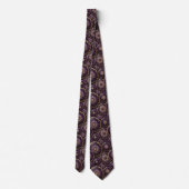 Cravate Luxe Soie Façon | Tie Profond en Prune + Géode d'O (Dos)