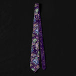Cravate Luxe violet sous-marine | Dark Pastel Gold Sea Lif<br><div class="desc">Art unique portable de la collection "Underwater Luxe" : Elégant pastel riche sous la mer design avec la magnifique vie marine et motifs de l'océan girly avec une touche d'or faux métallique en parties scintillant et en paillettes. Ce thème féminin mixte mûr mi-moyen ajoute la parfaite pop de couleur et...</div>