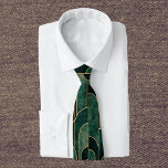 Cravate Luxueux Motif Art déco Vert et Or<br><div class="desc">Luxueux Motif Art déco Vert et Or</div>
