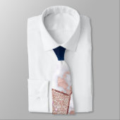 Cravate Luxueux Rose Parties scintillant or Marbre géométr (Attaché)