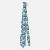 Cravate Luxury Faux Soie | Col Ocean Blue Geode (Devant)
