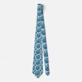 Cravate Luxury Faux Soie | Col Ocean Blue Geode (Devant)