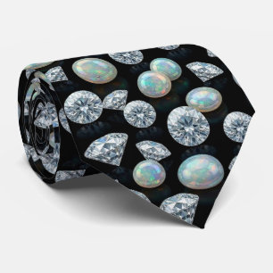 Cravate Luxury Faux Soie Diamant Opale Gentleman