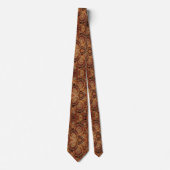 Cravate Luxury Faux Soie | Tie de cou Rust + Geode Or (Devant)