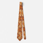 Cravate Luxury Faux Soie | Tie de cou Rust + Geode Or (Devant)