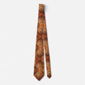 Cravate Luxury Faux Soie | Tie de cou Rust + Geode Or (Devant)