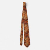 Cravate Luxury Faux Soie | Tie de cou Rust + Geode Or (Dos)