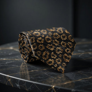 Cravate Luxury Gold Leopard Spots