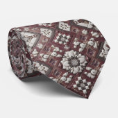 Cravate Luxury Statement Burgundy Moroccan Neck Tie (Roulé)