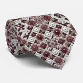 Cravate Luxury Statement Burgundy Moroccan Neck Tie (Roulé)