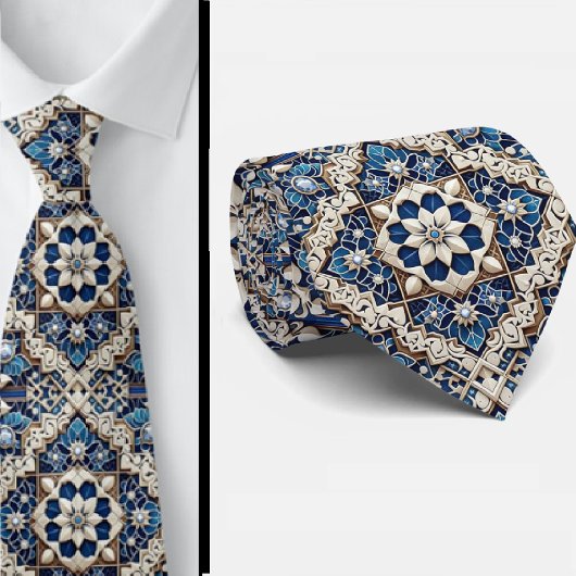 Cravate Luxury Statement Moroccan Diamond Neck Tie